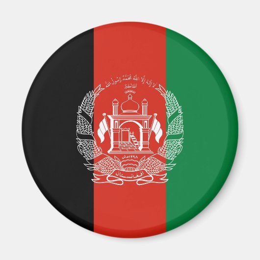 Flagge Afghanistans Magnet (Vorne)