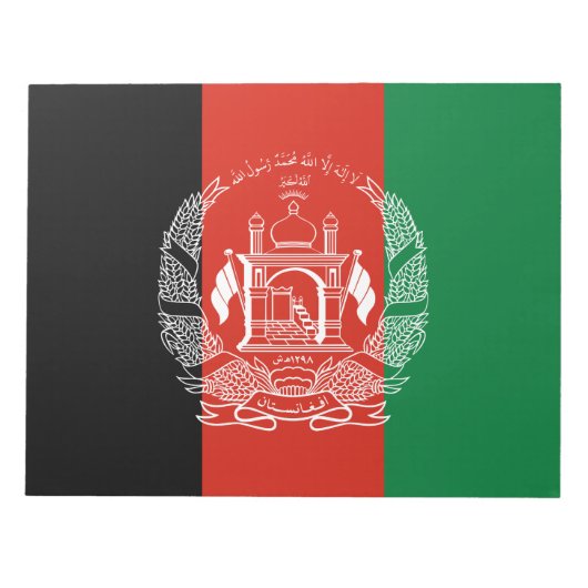 Flagge Afghanistans Notizblock (Vorderseite)