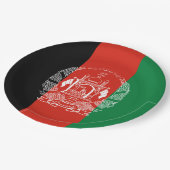 Flagge Afghanistans Pappteller (Schrägansicht)