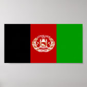 Flagge Afghanistans Poster (Vorne)