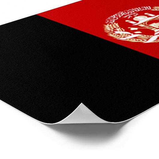 Flagge Afghanistans Poster (Ecke)