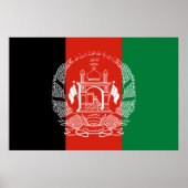Flagge Afghanistans Poster (Vorne)