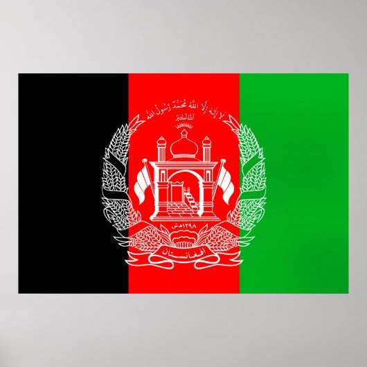 Flagge Afghanistans Poster (Vorne)