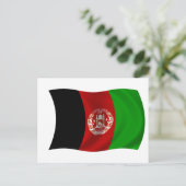 Flagge Afghanistans Postkarte (Stehend Vorderseite)
