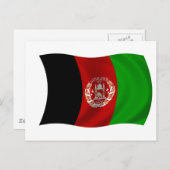 Flagge Afghanistans Postkarte (Vorne/Hinten)