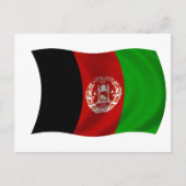 Flagge Afghanistans Postkarte (Vorderseite)