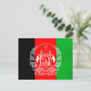 Flagge Afghanistans Postkarte