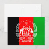 Flagge Afghanistans Postkarte (Vorne/Hinten)