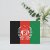 Flagge Afghanistans Postkarte (Stehend Vorderseite)