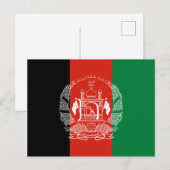 Flagge Afghanistans Postkarte (Vorne/Hinten)