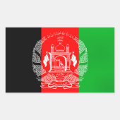 Flagge Afghanistans Rechteckiger Aufkleber (Vorderseite)