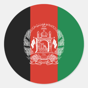 Flagge Afghanistans Runder Aufkleber
