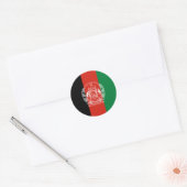Flagge Afghanistans Runder Aufkleber (Umschlag)