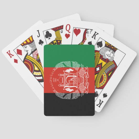 Flagge Afghanistans Spielkarten (Rückseite)
