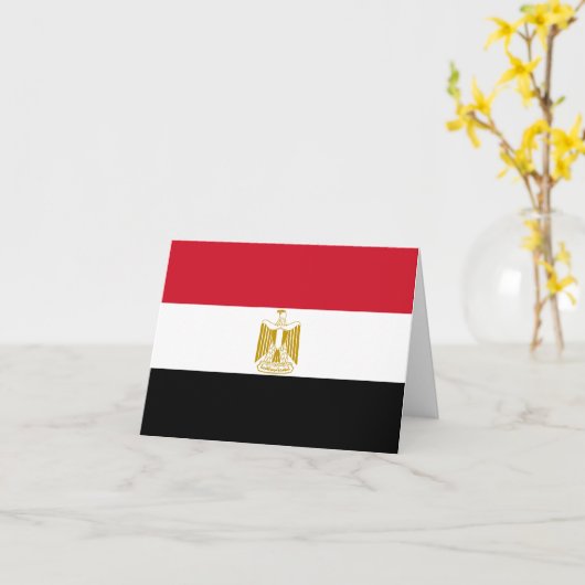 Flagge Ägyptens (Ägyptisch) Karte (Gelbe Blume)