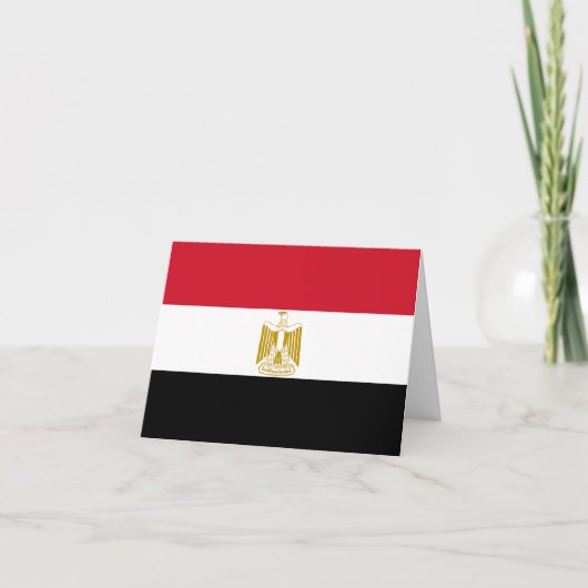Flagge Ägyptens (Ägyptisch) Karte (Vorderseite)