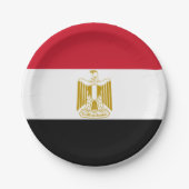 Flagge Ägyptens (Ägyptisch) Pappteller (Vorderseite)