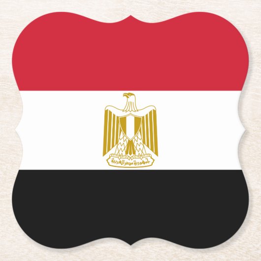 Flagge Ägyptens (Ägyptisch) Untersetzer (Vorderseite)