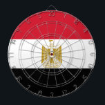 Flagge Ägyptens Dartscheibe<br><div class="desc">Flagge Ägyptens: Sie besteht aus drei horizontalen, roten, weißen und schwarzen Streifen, mit dem nationalen Emblem Ägyptens.</div>