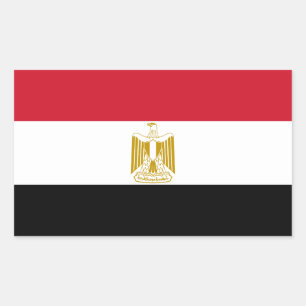 Flagge Ägyptens: Decal-Aufkleber Rechteckiger Aufkleber