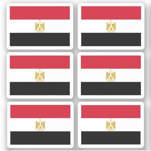 Flagge Ägyptens - eine Sammlung Aufkleber (Vorderseite)