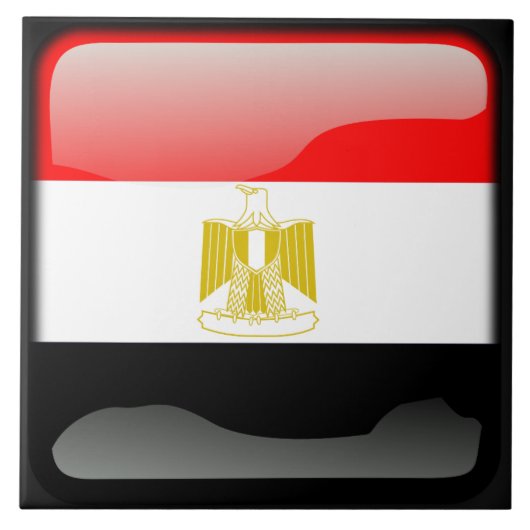 Flagge Ägyptens Fliese (Vorderseite)