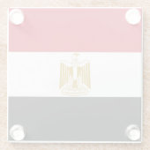 Flagge Ägyptens Glasuntersetzer (Rückseite)