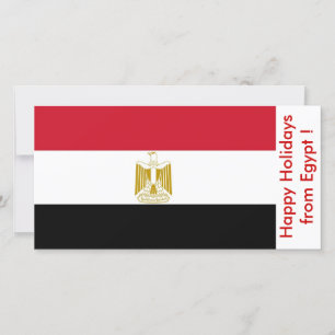 Flagge Ägyptens, glückliche Feiertage aus Ägypten Feiertagskarte