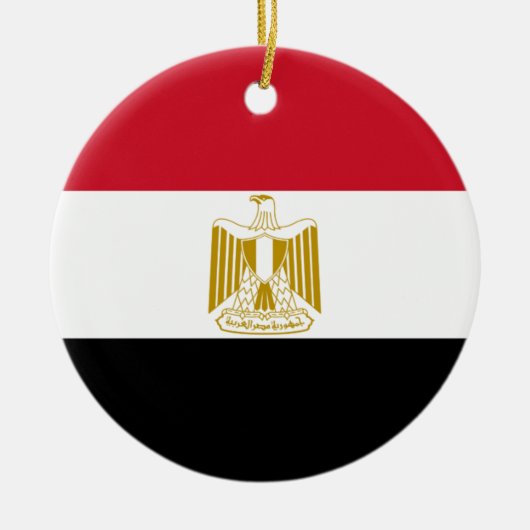 Flagge Ägyptens Keramik Ornament (Vorne)