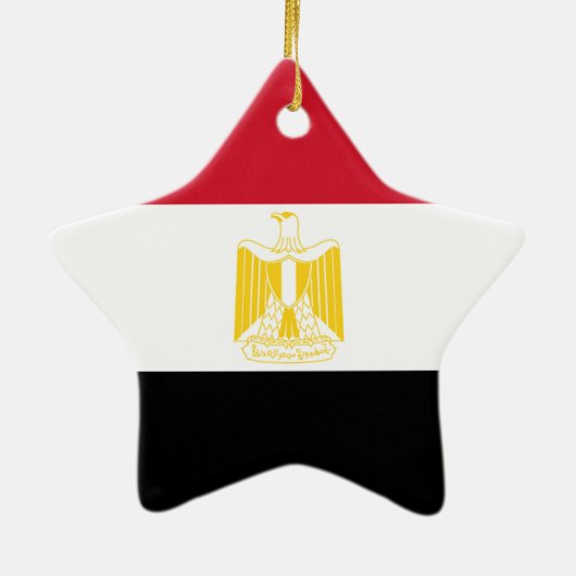 Flagge Ägyptens Keramik Ornament (Hinten)