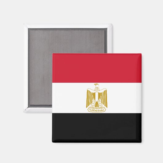 Flagge Ägyptens Magnet (Vorderseite/Rückseite)