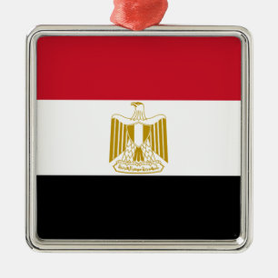 Flagge Ägyptens Ornament Aus Metall