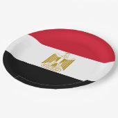 Flagge Ägyptens Pappteller (Schrägansicht)