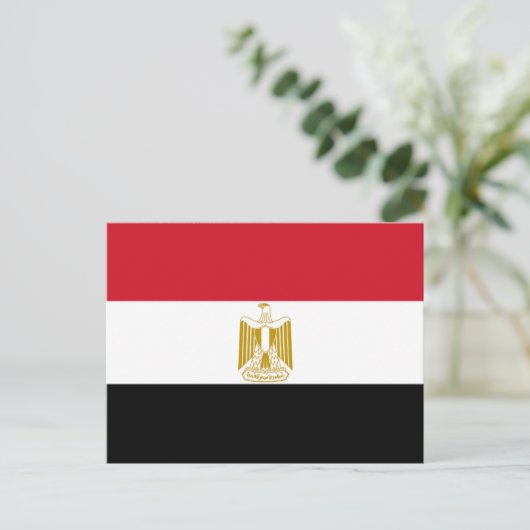 Flagge Ägyptens Postkarte (Stehend Vorderseite)