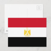 Flagge Ägyptens Postkarte (Vorne/Hinten)