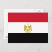 Flagge Ägyptens Postkarte (Vorne/Hinten)