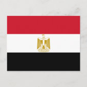 Flagge Ägyptens Postkarte (Vorderseite)