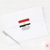 Flagge Ägyptens Quadratischer Aufkleber (Umschlag)