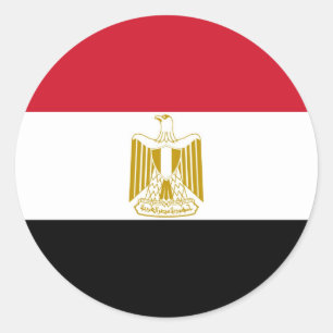 Flagge Ägyptens Runder Aufkleber