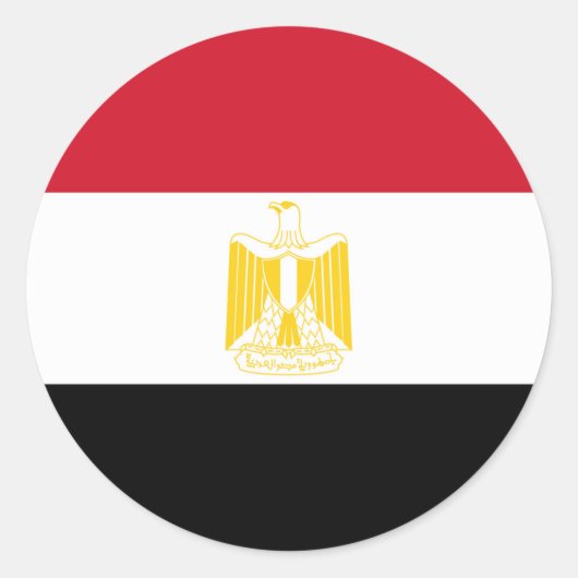 Flagge Ägyptens Runder Aufkleber (Vorderseite)