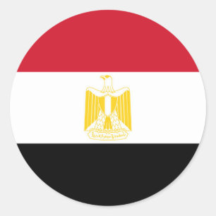 Flagge Ägyptens Runder Aufkleber