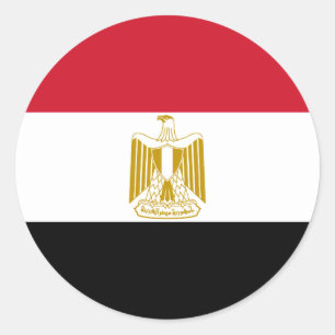 Flagge Ägyptens Runder Aufkleber