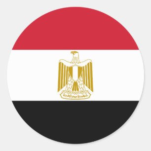 Flagge Ägyptens Runder Aufkleber