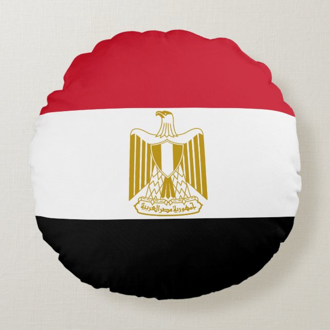 Flagge Ägyptens Rundes Kissen (Vorderseite)