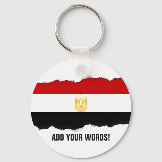 Flagge Ägyptens Schlüsselanhänger (Vorderseite)