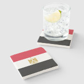 Flagge Ägyptens Steinuntersetzer (Seitenansicht)