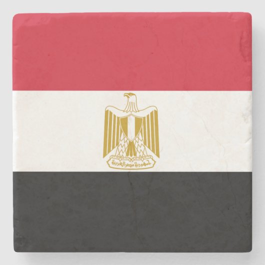 Flagge Ägyptens Steinuntersetzer (Vorderseite)