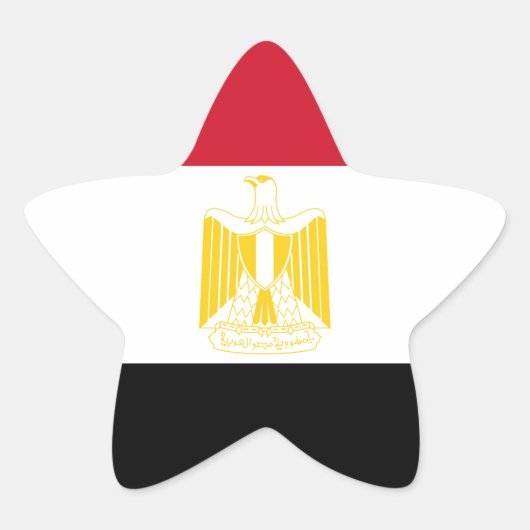 Flagge Ägyptens Stern-Aufkleber (Vorderseite)