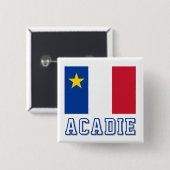 Flagge Akadiens Button (Vorne & Hinten)
