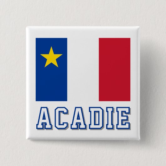 Flagge Akadiens Button (Vorderseite)